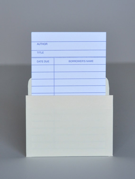 25 Library Card Pockets by supplyandco on Etsy