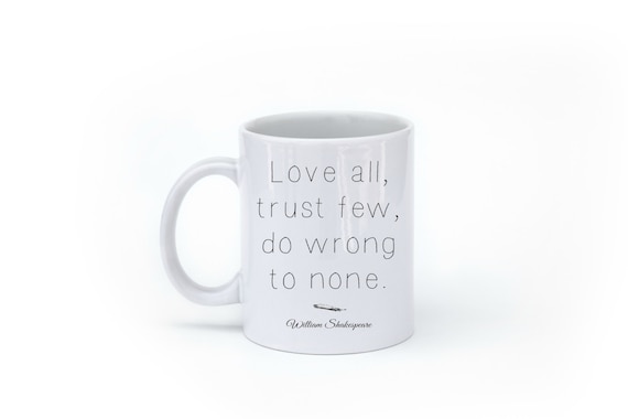 Shakespeare Mug - Quote Mug - Literary Gift - Literary Mug - Book Quotes - Inspirational Quote Mug - Geekery - Book Worm Gift - Under 20