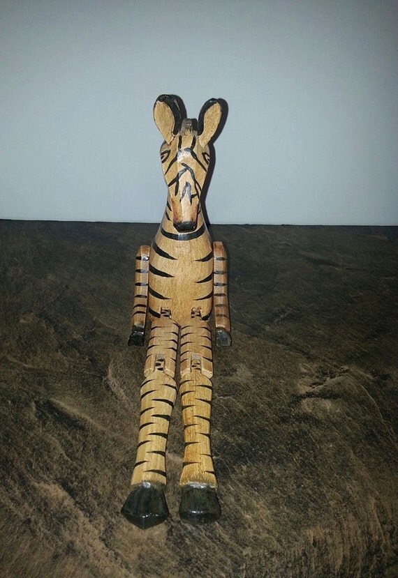 wood zebra statue