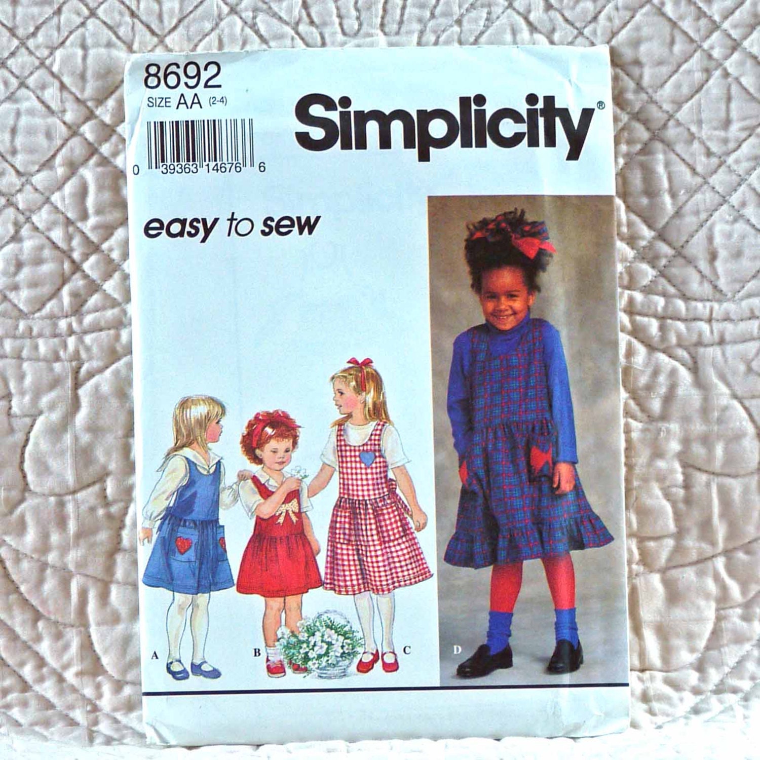 8692 Simplicity Uncut Pattern 1993 Girls by DartingDogPatterns