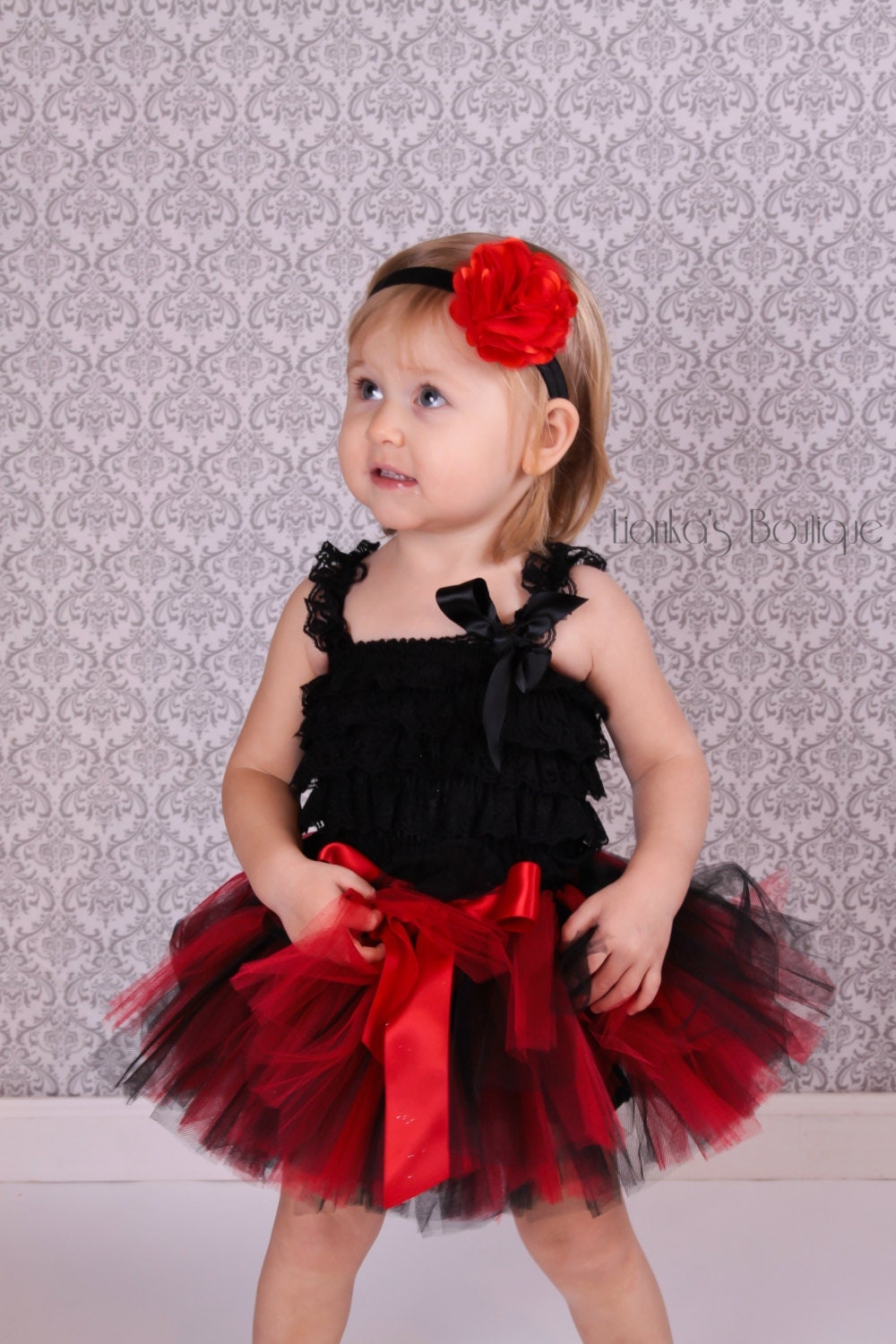 Black and Red Tutu Newborn Tutu Black and Red Baby Tutu Lady