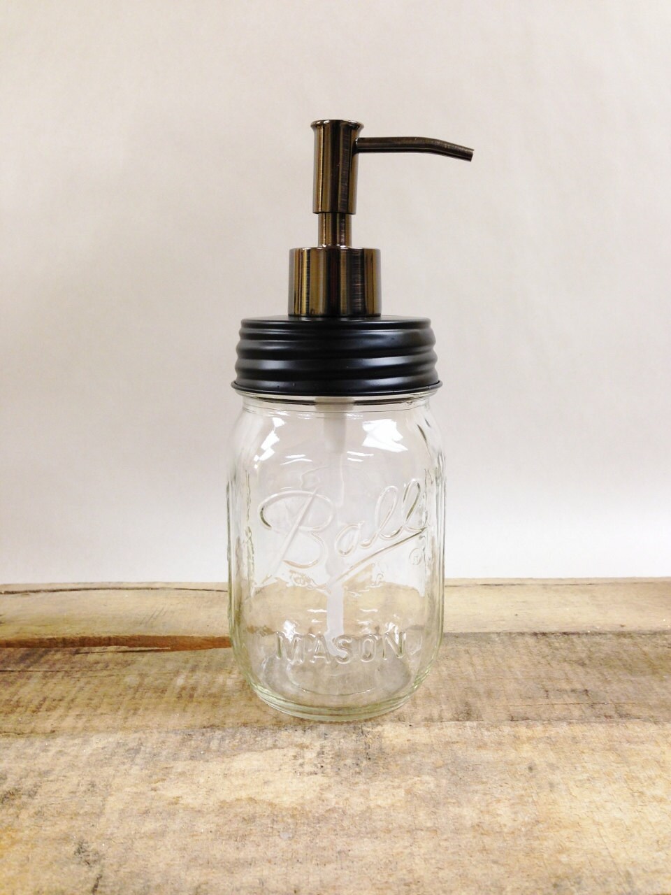 Mason Jar Soap Dispenser With Metal Lid And Pump 9852