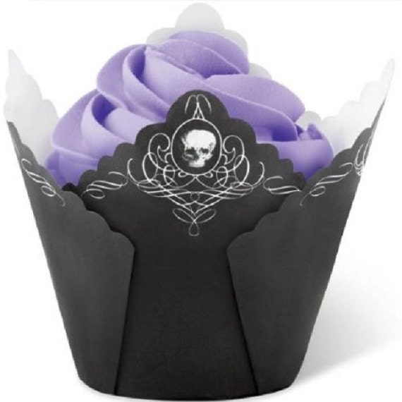 items-similar-to-gothic-skull-cupcake-liners-15-pk-black-baking-cups