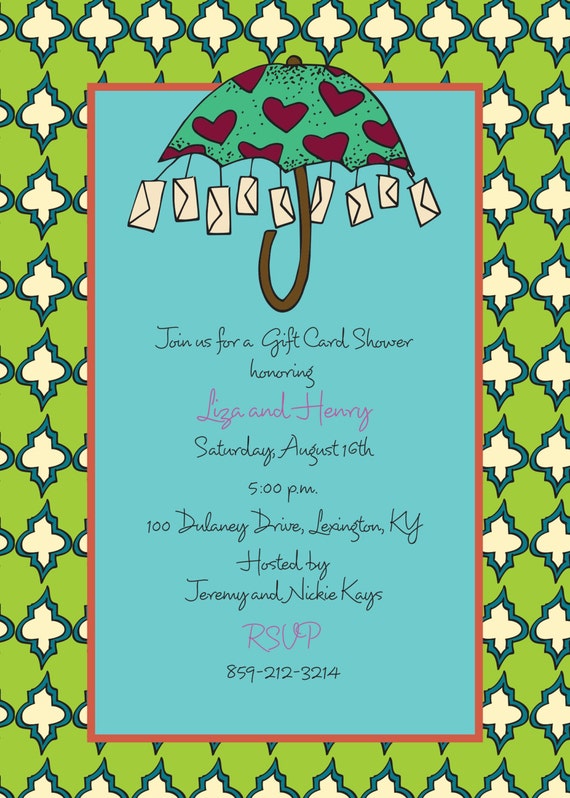 Items similar to Gift Card Shower Invitation on Etsy