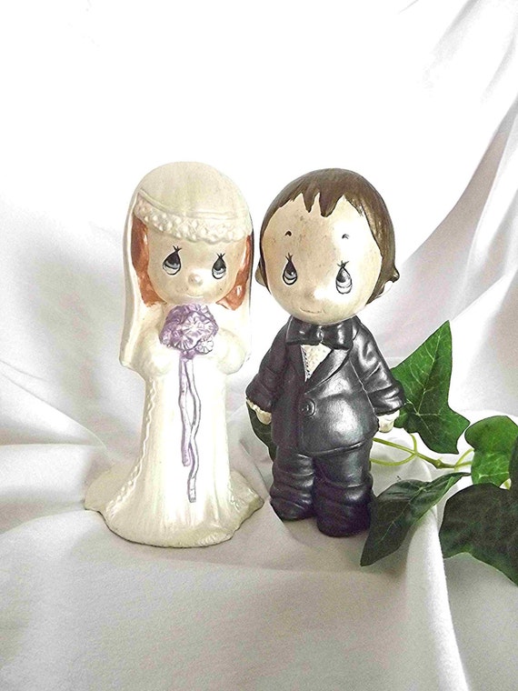 Vintage Figurines Bride And Groom Cake Topper by NanisGarden