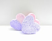 Set of Three  Heart  Fizzy Bath Bombs //Relaxing Bath Bomb // Home Spa  //  Wedding Favour //
