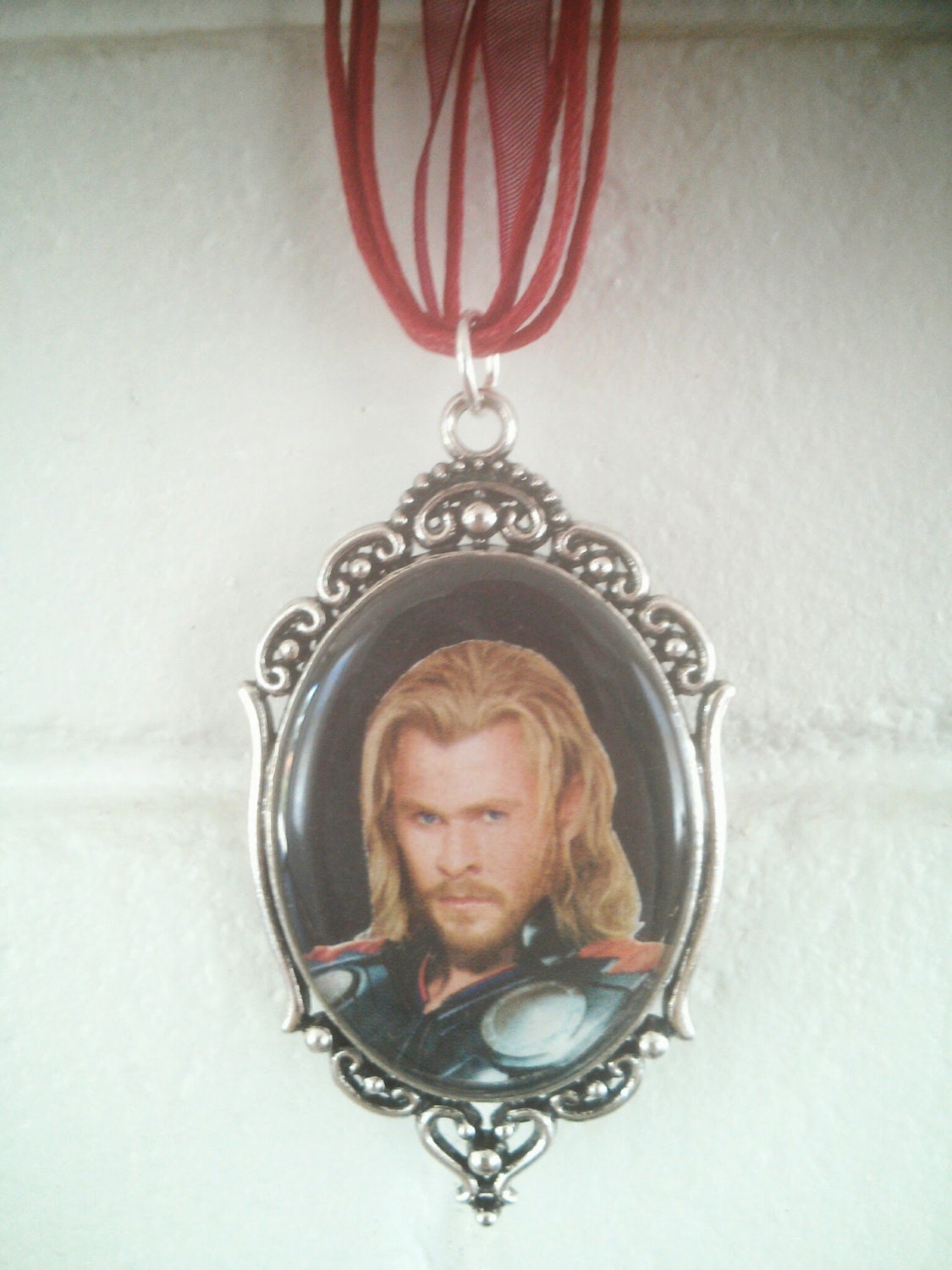 Chris Hemsworth as Thor necklace by KariQuiteContrary on Etsy
