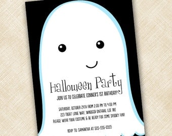 Halloween Birthday Invitation, Halloween Birthday Invites, Halloween Party Invitation, Kids Birthday Party Invitations