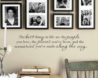 The best things in life wall decal - wall vinyls decals art - wall decor - vinyl wall art