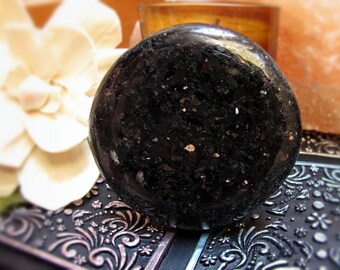 Rare Nuummite With Sparkles, Healing Crystals And Stones, Inner Wisdom, Grounding, Work On A Soul Level, Visions And Messages