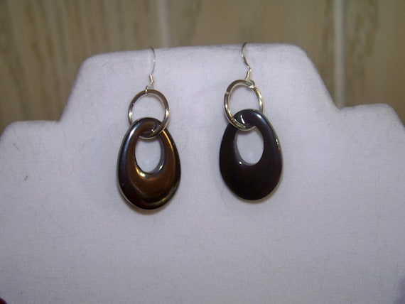 Earrings - Hematite Drops