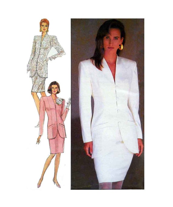 Women's Suit Sewing Pattern with Lined Jacket Long