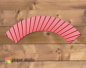 INSTANT DOWNLOAD - Printable Christmas Cupcake Wrapper - Candy Cane - Candycane Il_170x135