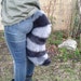 Grey Raccoon Cartoony Costume Tail.