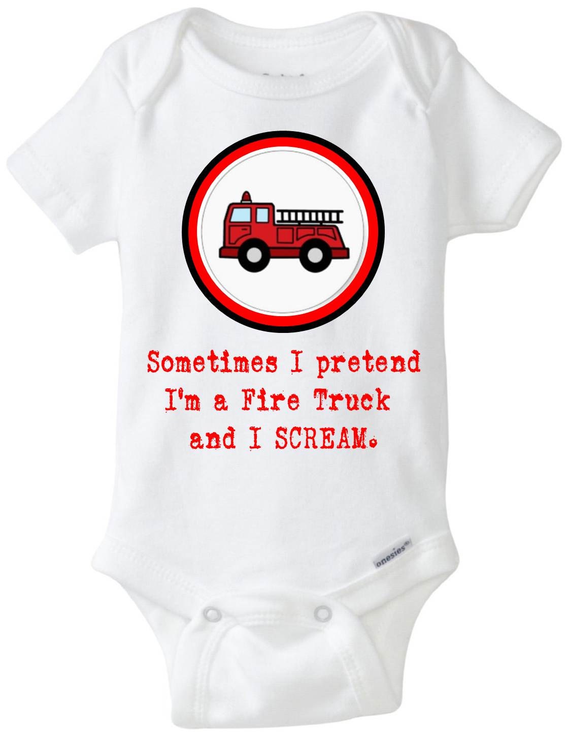 Baby Firefighter Gerber Onesie shirt Fireman / FireFighter