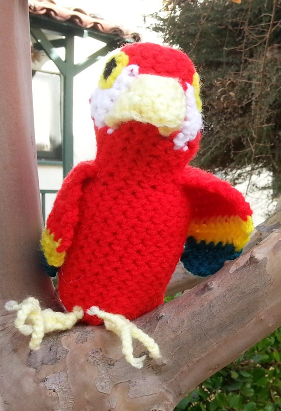 scarlet macaw plush