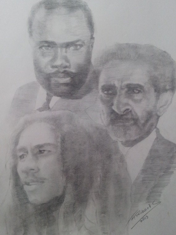 Items similar to Graphit-Bleistiftzeichnung, Bob Marley, <b>Marcus Garvey</b>, <b>...</b> - il_570xN.509978754_fn5n