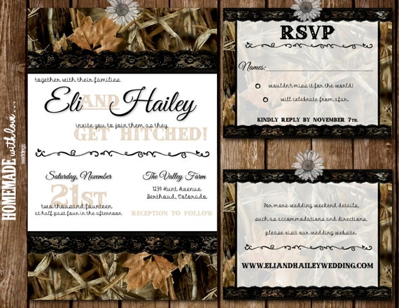 White Camo Wedding Invitations 4