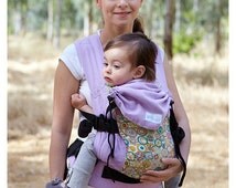 Ergonomic backpack - lilac and beige Ergonomic backpack - 100% natural ...
