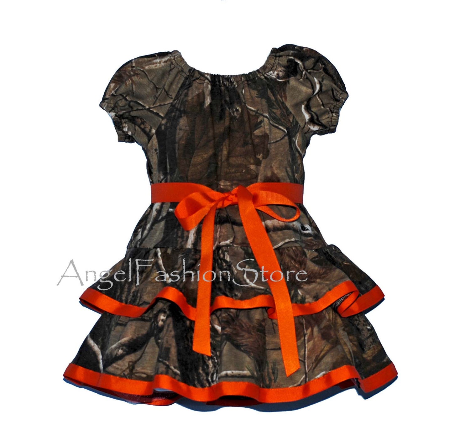 Camo Hunting Princess Dress Size 6 12 18 24 by AngelFashionStore