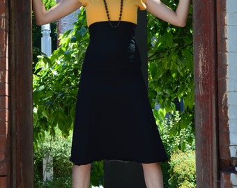 Bell Skirt/dress- organic cotton convertible skirt/dress- midi dress-