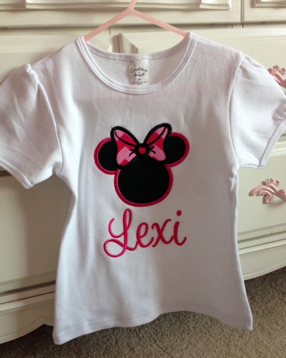 embroidered minnie mouse shirt