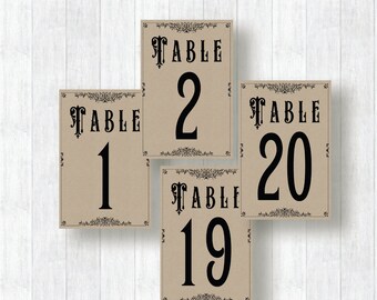 Wedding Table numbers vintage print able 1-20, Vintage table numbers ... Vintage Table Numbers Wedding Table numbers vintage print able 1-20, Vintage table numbers ... Vintage Table Numbers