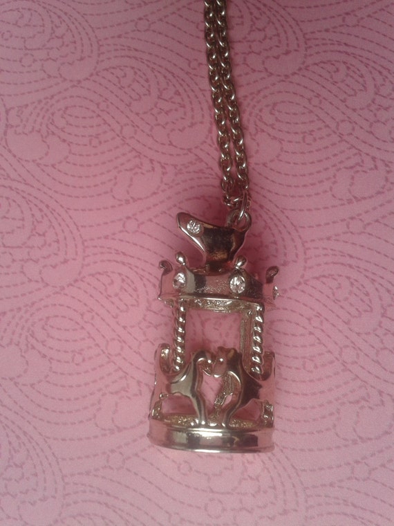 Items similar to SALE! Necklace with carousel pendant on Etsy