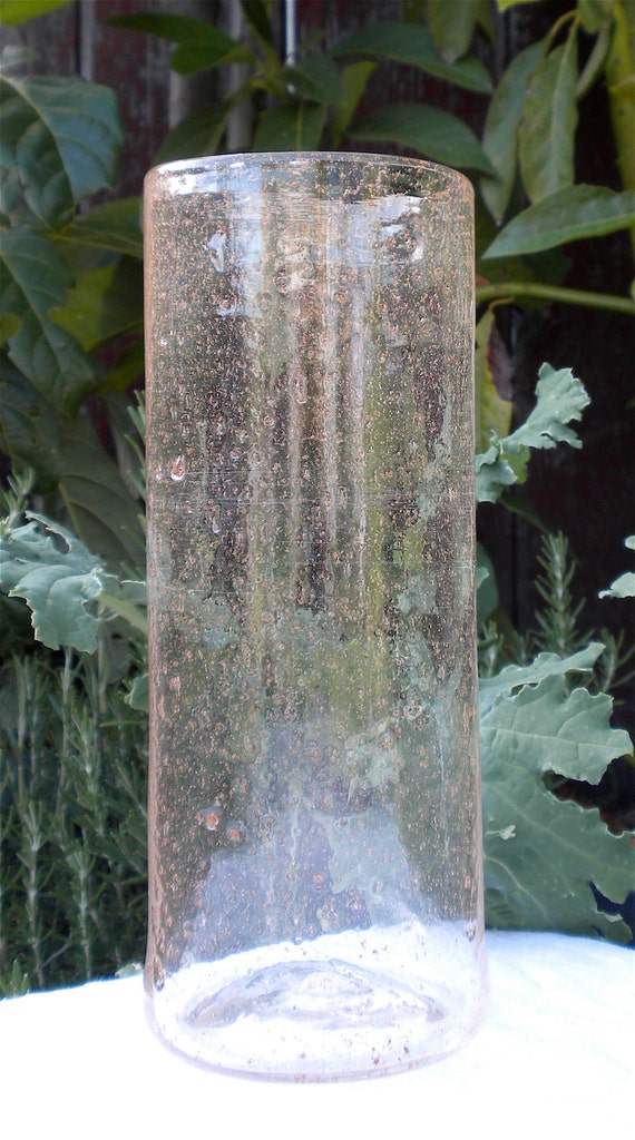 Sand Vase hand blown glass transparent flower vase