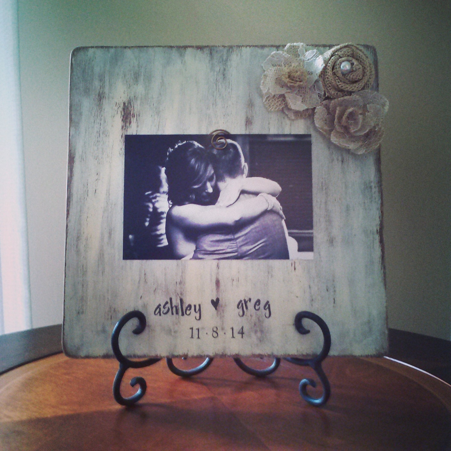 Personalized Picture Frame engagement by SugarCreekHomeDecor