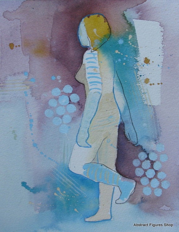 watercolour figures