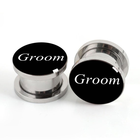 Groom EarPlugs Wedding Bride's Flesh Tunnels