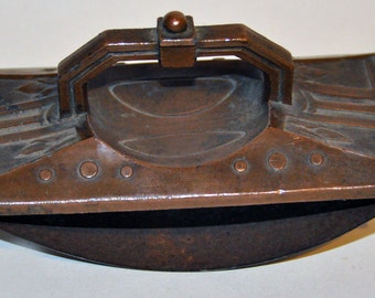 Decorative heavy bronze desk blotter