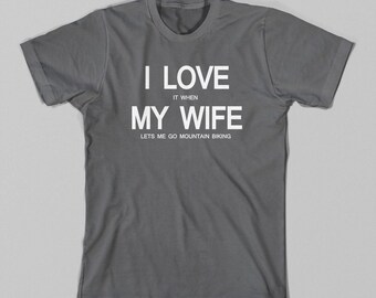 Funny Mountain Biking Tee T Shirt Mens Husband T-shirt Gifts for ...