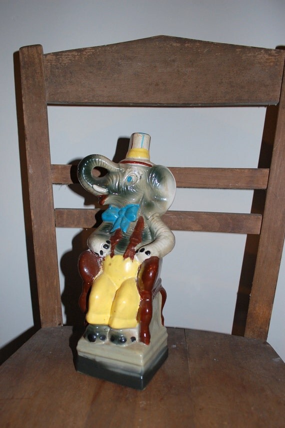 Elephant Decanter Bottle 1960's Bardi Red Wine by RJsThisandThat