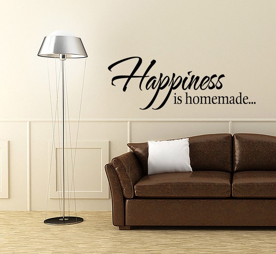 Happiness Is Homemade Vinyl Wall Decal by WallStickersDecals