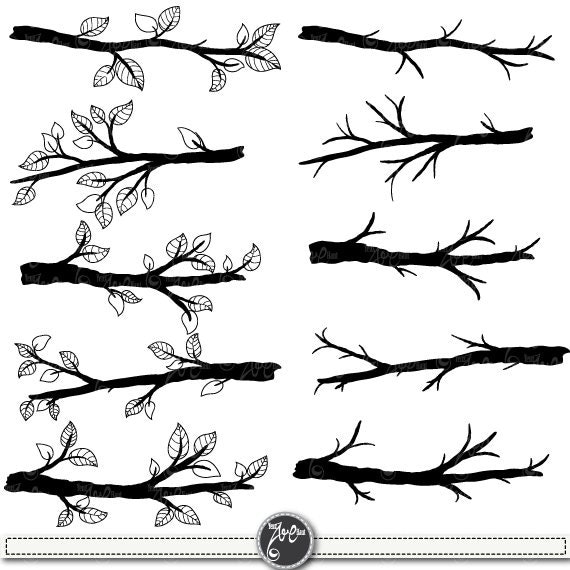 clipart tree branch silhouette - photo #11