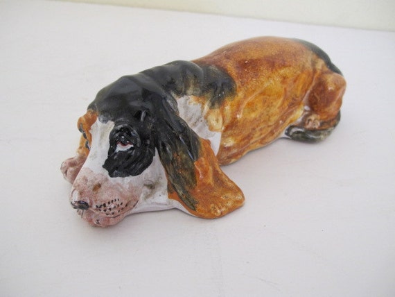 ceramic basset hound figurines