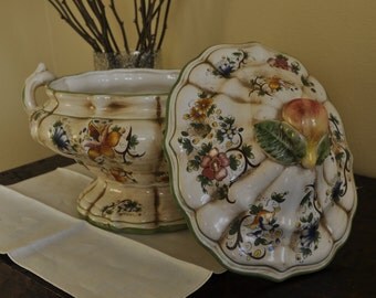 Soupière R. Capodimonte LCS avec plat – Porcelaine italienne