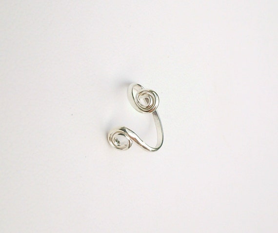 Sterling Silver Spiral Ring - Adjustable - Modern Silver Ring ...