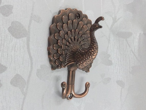 peacock decorative wall hook vintage look metal wall hooks antique brass curtain tie backs - Decorative Wall Hooks peacock decorative wall hook vintage look metal wall hooks antique brass curtain tie backs - Decorative Wall Hooks