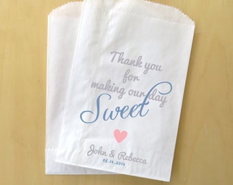 Thank You For Making Our Day Sweet Party Favor Bags ~ Wedding Candy ...