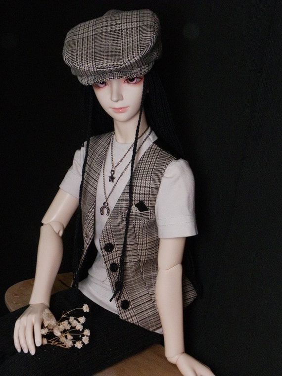 Sd Bjd Plaid Flat Cap 