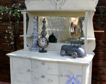 Dahlia 1890's Statement Buffet/Sideboard/Dresser with Mirror