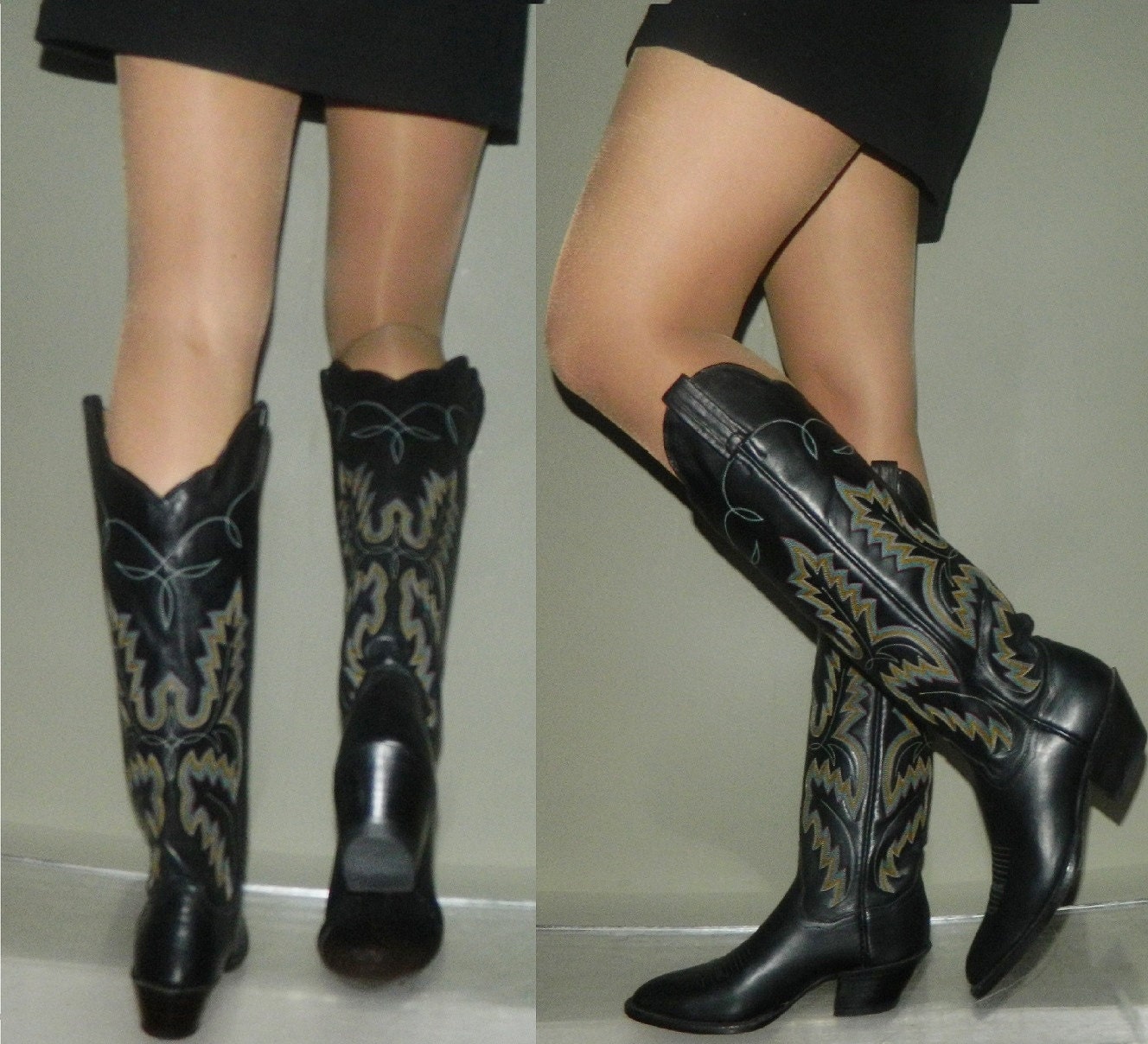vintage tall cowboy boots