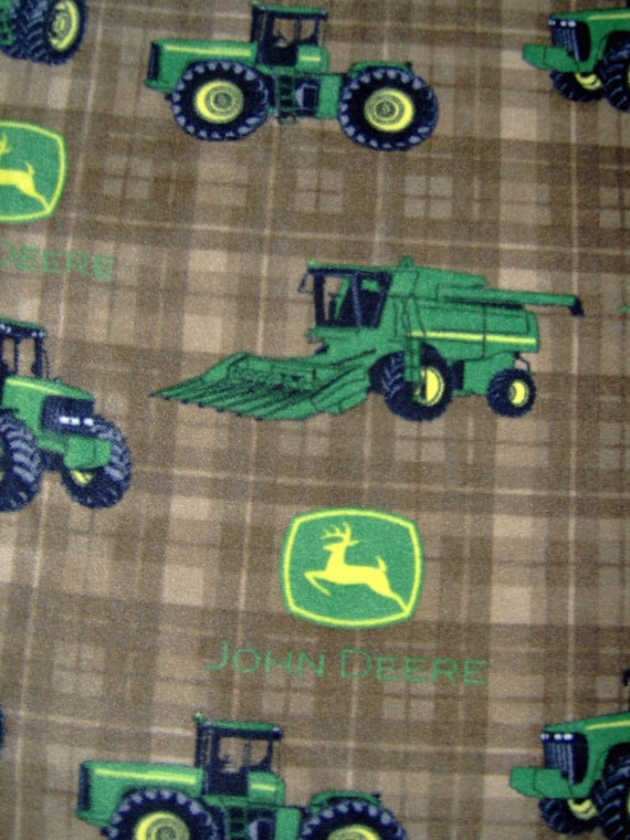 John Deere Fleece Throw Blanket by BearsBlanketsQuilts on Etsy