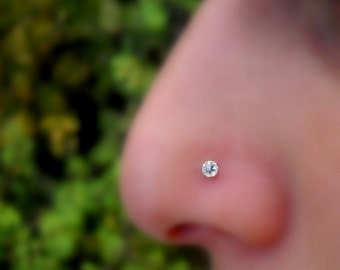 Pink diamond nose rings