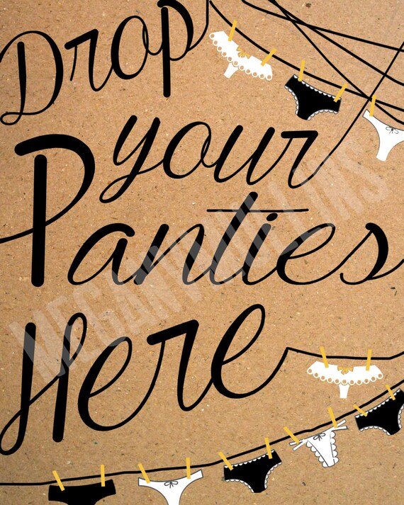 Items similar to Digital Print "Drop Your Panties Here" for ...