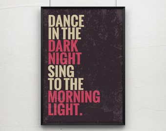Poster art, Led Zeppelin Poster, Music Poster, Poster art, Music Print, Led Zeppelin art, quote art, inspirational quote