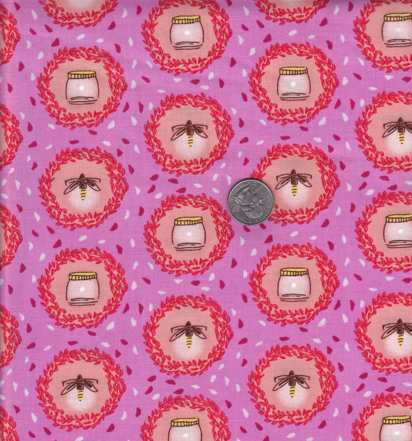 sarah-jane-wee-wander-glow-friends-in-pink-michael-miller-cotton-quilt-fabric-half-yard-from